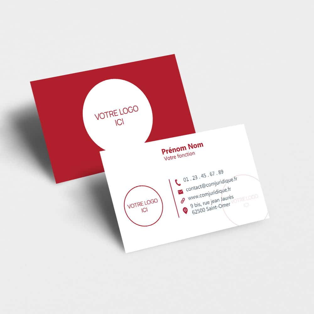 Carte De Visite Personnalisée - Impression Recto Verso - 90x54 Mm - 300 G/m²